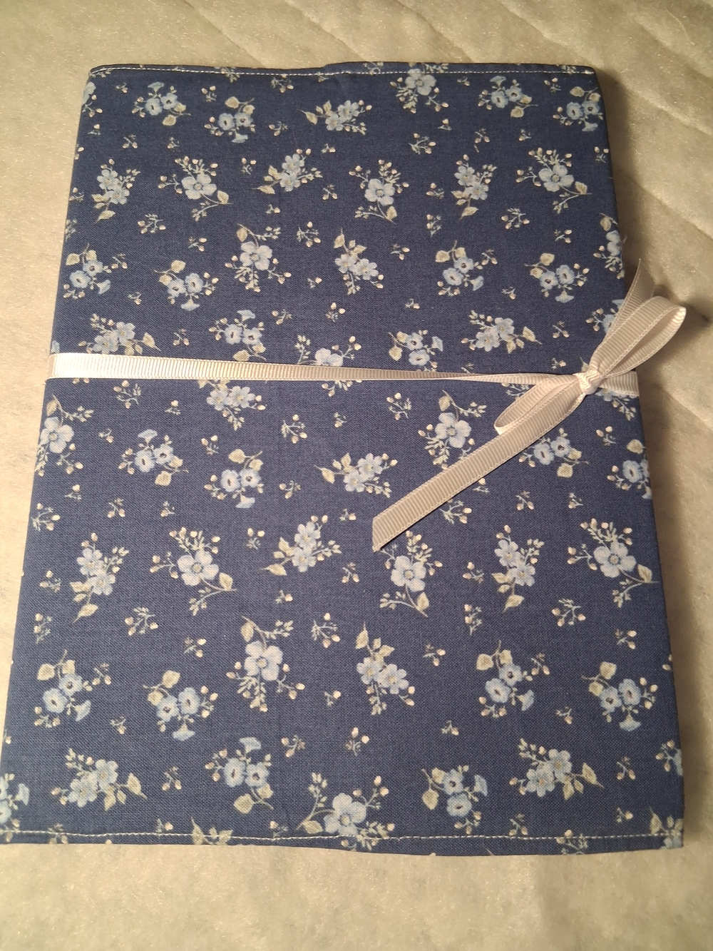 Blue Floral Cotton Compsition Book Cover